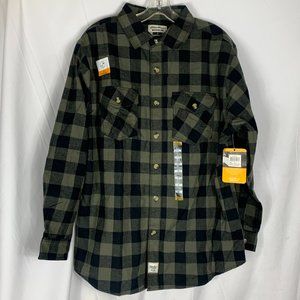 COPY - New Eddie Bauer Work Wear Plaid Flannel Long Sleeve Button Up Mens Large